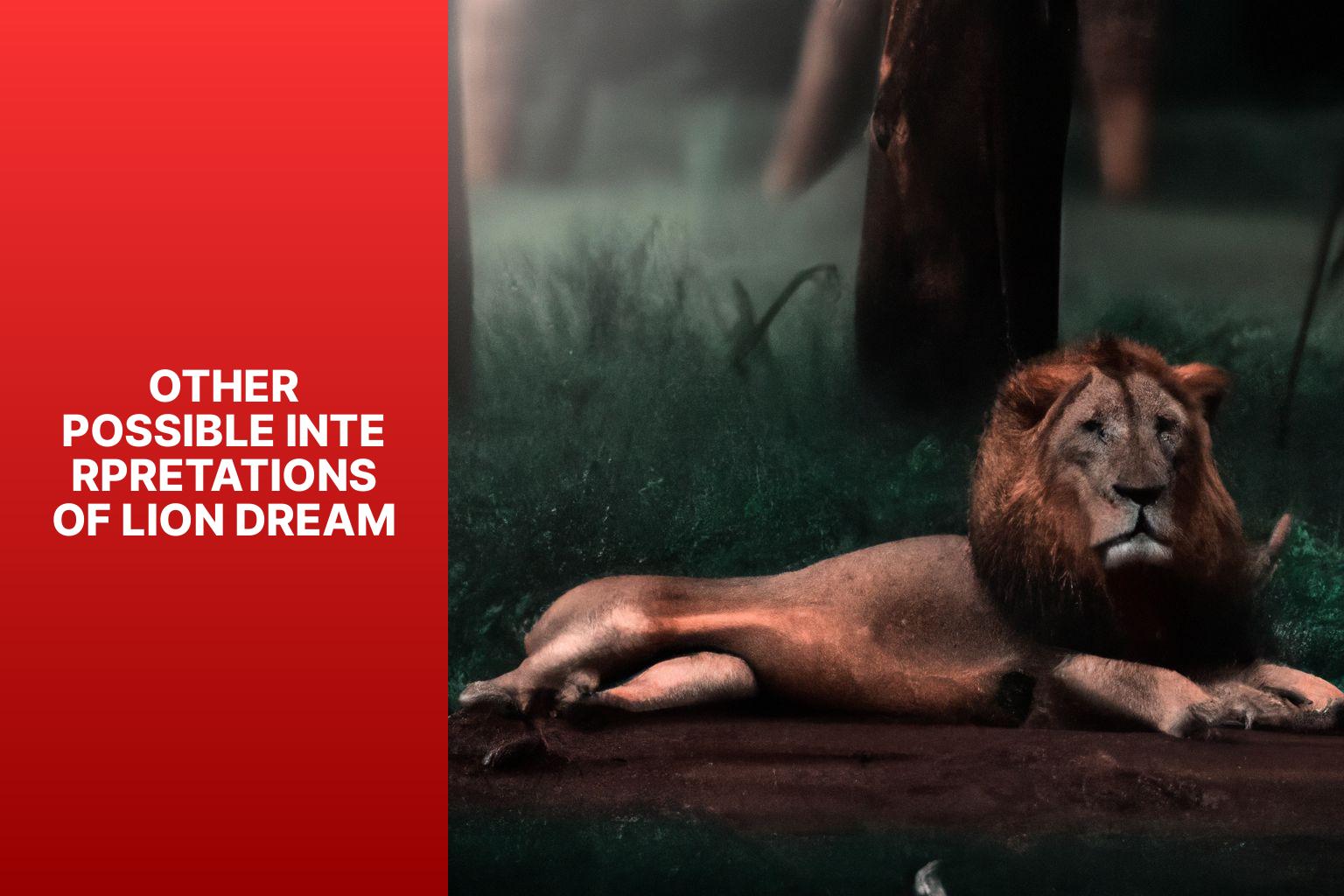 Other Possible Interpretations of Lion Dream - escaping from lion in dream meaning 