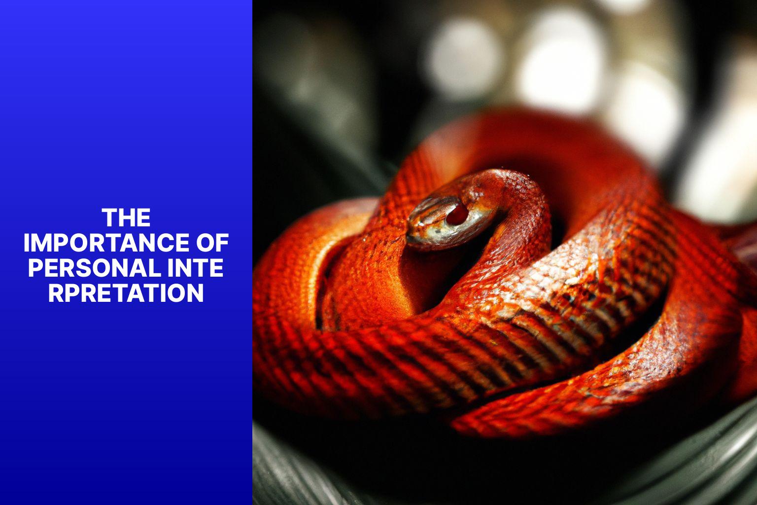 The Importance of Personal Interpretation - red snake in dream meaning 