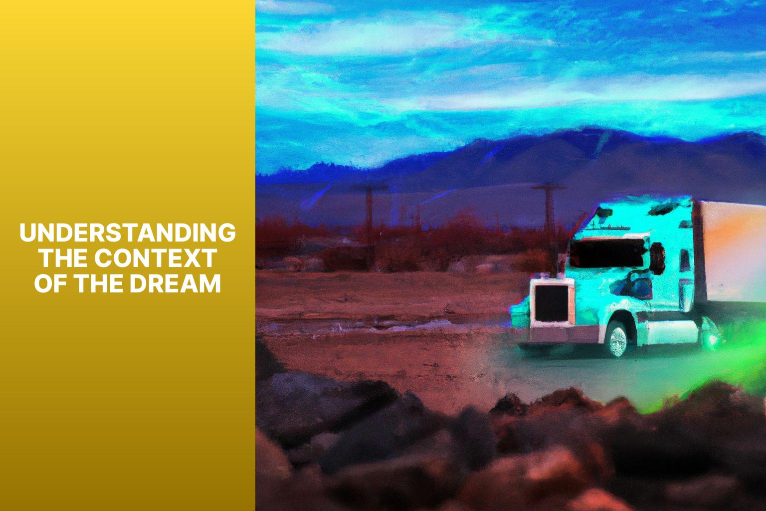 Understanding the Context of the Dream - spiritual meaning of a truck in a dream 