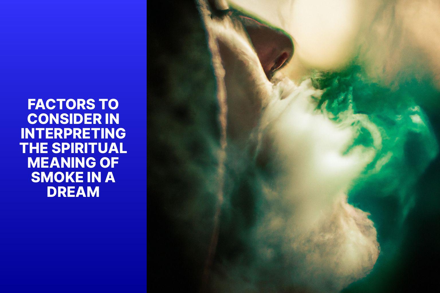Factors to Consider in Interpreting the Spiritual Meaning of Smoke in a Dream - spiritual meaning of smoke in a dream 