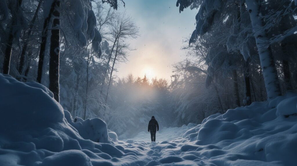 walking on snow in a dream