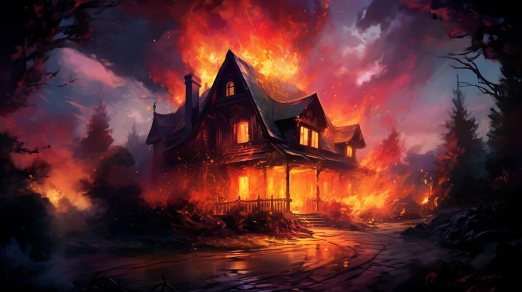 symbolic interpretation of dreaming about a burning house