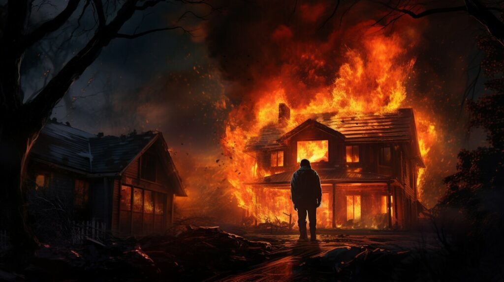 symbolism of house on fire in dreams